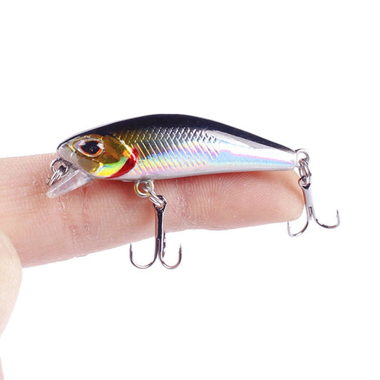 1pcs Mini Minnow Fishing Lures Wobblers 4.5cm 3.5g Sinking Artificial Plastic Hard Bait Crankbait Jerkbait Pesca Bass Tackle