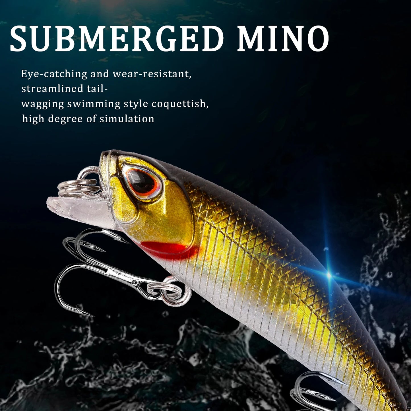 1pcs Mini Minnow Fishing Lures Wobblers 4.5cm 3.5g Sinking Artificial Plastic Hard Bait Crankbait Jerkbait Pesca Bass Tackle