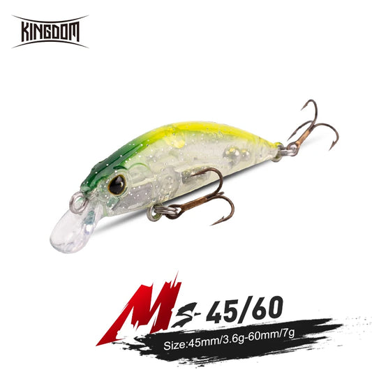 Kingdom Micro Fly Minnow Fishing Lures Vibrate Sinking Wobbler 45mm Noise 60mm Silence 2 Type Artificial Hard Bait Trolling Lure