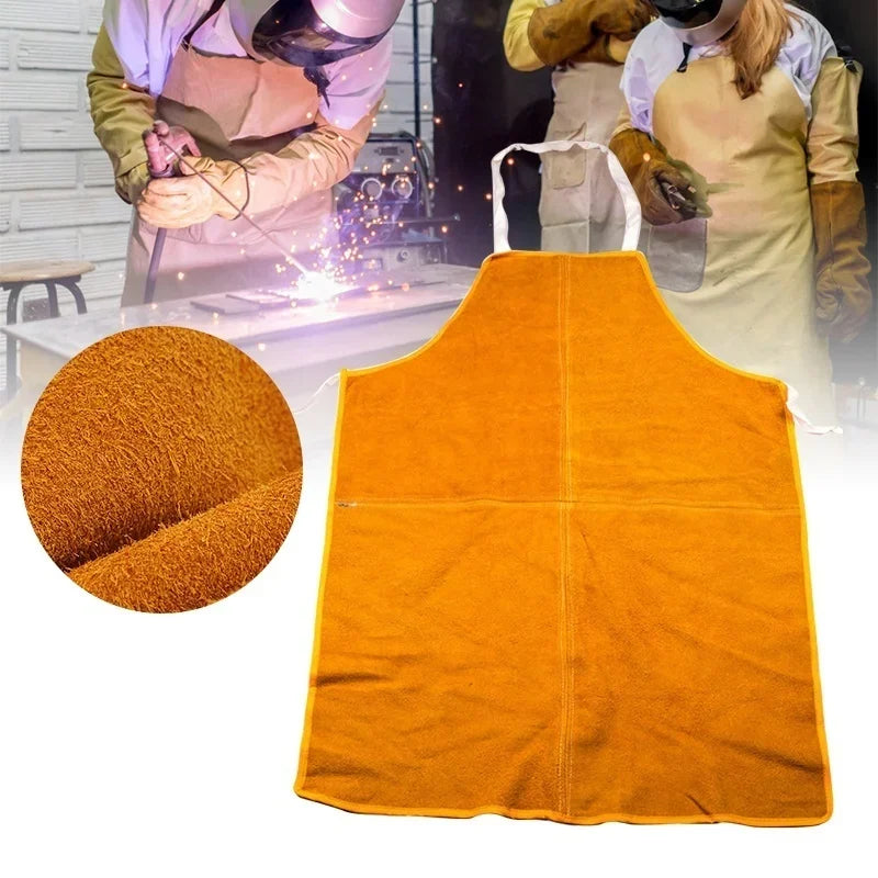 1 PC Washable Heat Insulation Cowhide Leather Welding Apron Soldering Protective Clothing Blacksmith