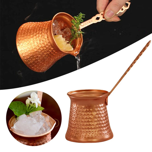 350ml Turkish Copper Coffee Pots Heat Resistance Brewing Chocolate Milk Moka Pot for Home Kitchen Espresso Coffeeware Teaware