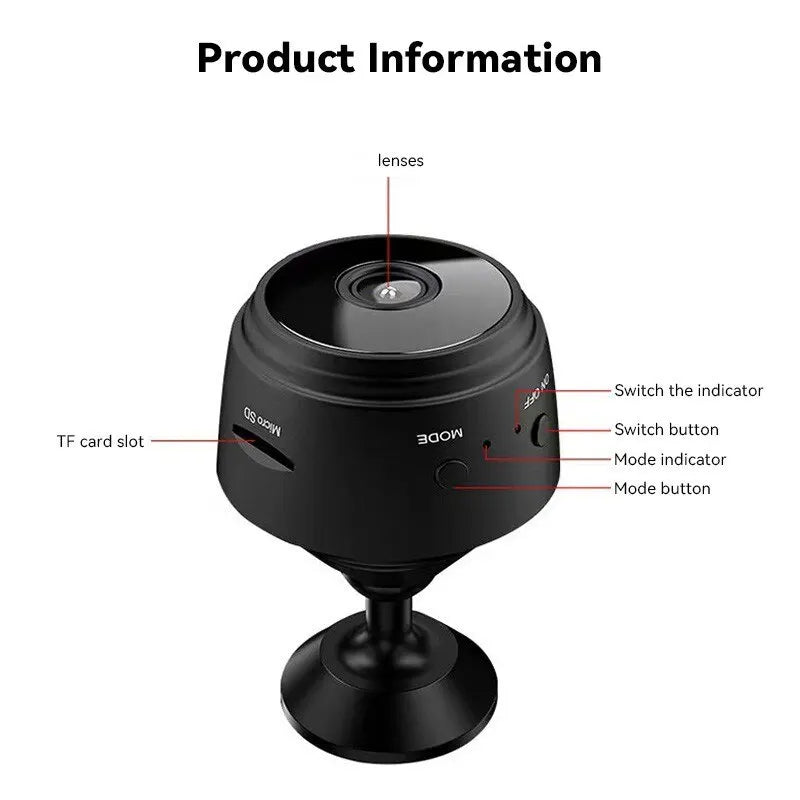 A9 WiFi Mini Camera Wireless Video Recorder Voice Recorder Security Monitoring Camera Smart Home For Infants And Pets